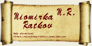 Miomirka Ratkov vizit kartica